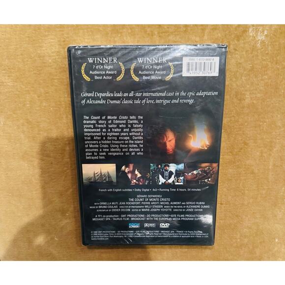 The Count of Monte Cristo Gerard Depardieu 2 DVDs NEW & Sealed - Picture 2 of 3